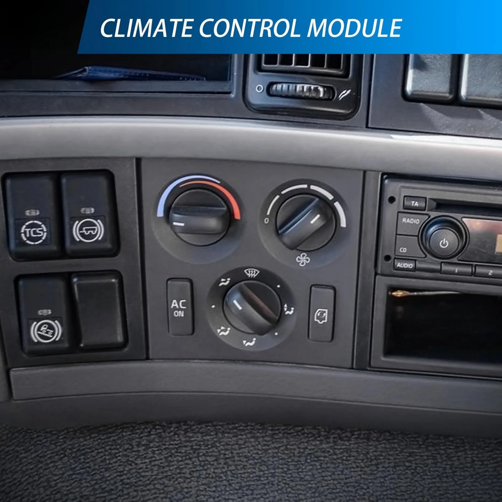 US  Climate Control Module - A/C Control Panel Module 12V Air Conditioning Heater Control Switch 7+14 Pins Compatible with Volvo