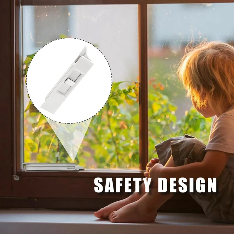 6Pairs Tilt Latch,Plastic Construction Window Tilt Latch Replacement,Snap-In Latch Pairs Spring Loaded Window Latch Lock