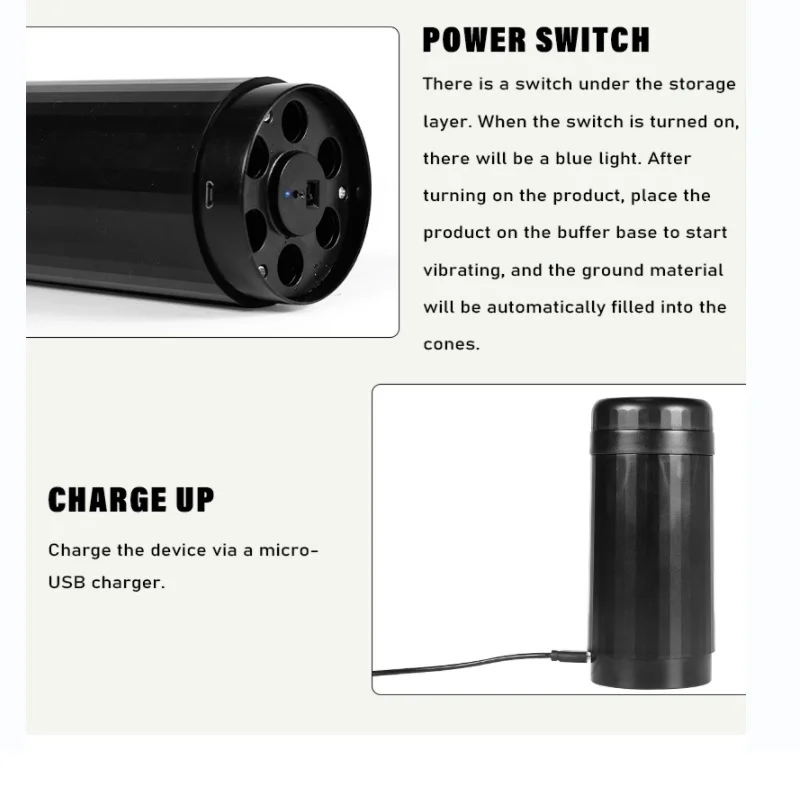 EVILSMOKING H5 Electric Herb Grinder Automatic Filling Rolling Paper Tobacco Rolling Machine for Grinding Spices Herbal Crusher