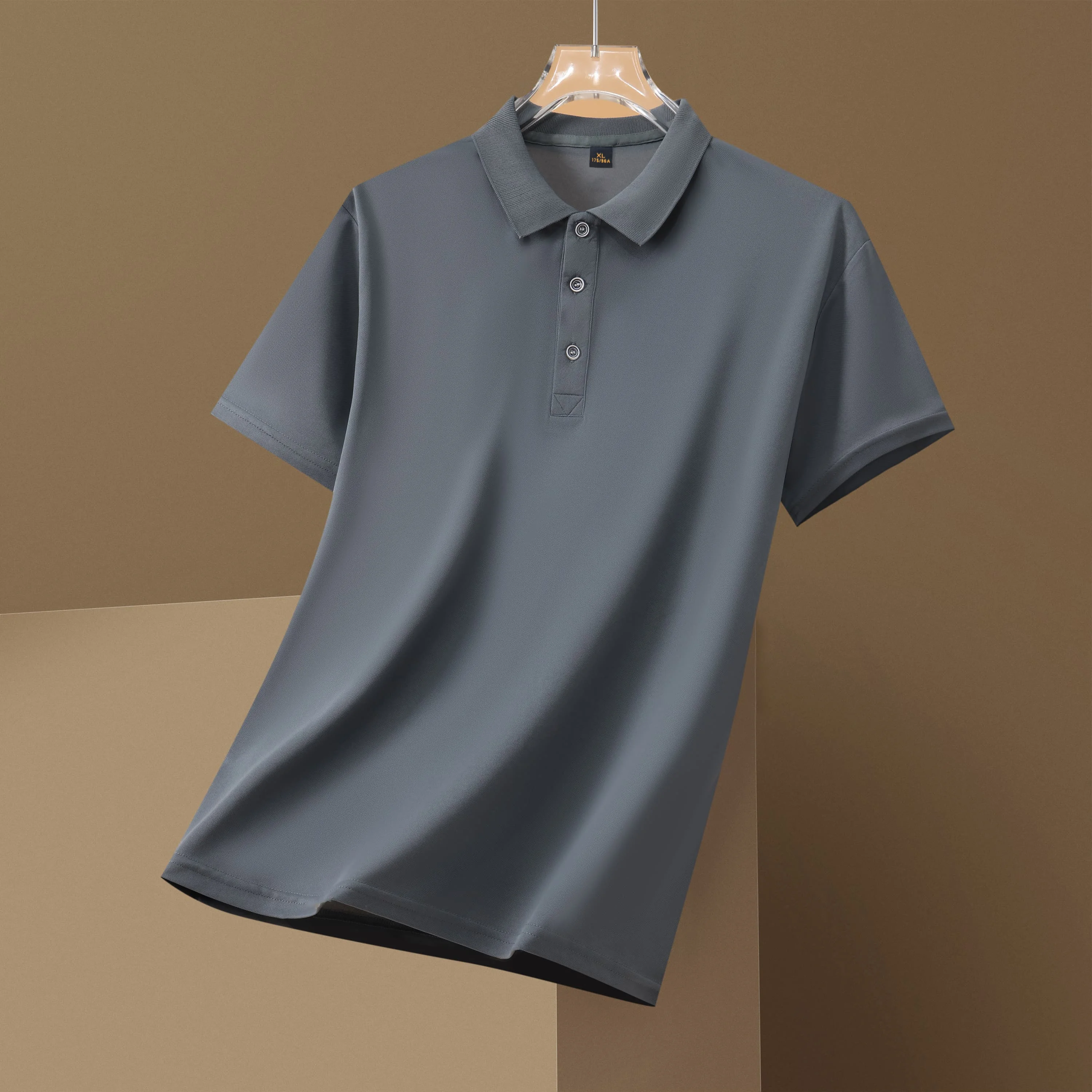 

Men's Polo Shirt Summer New Solid Color T-Shirt Daily Commuter Versatile High Quality Business Work Lapel Short Sleeve