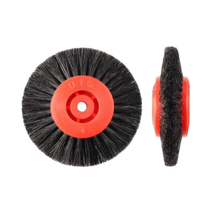 4C Plastic Core Colorful Long Boar Bristle Brush 68/78mm Diameter Gold Silver Copper Polishing Grinding No Shed