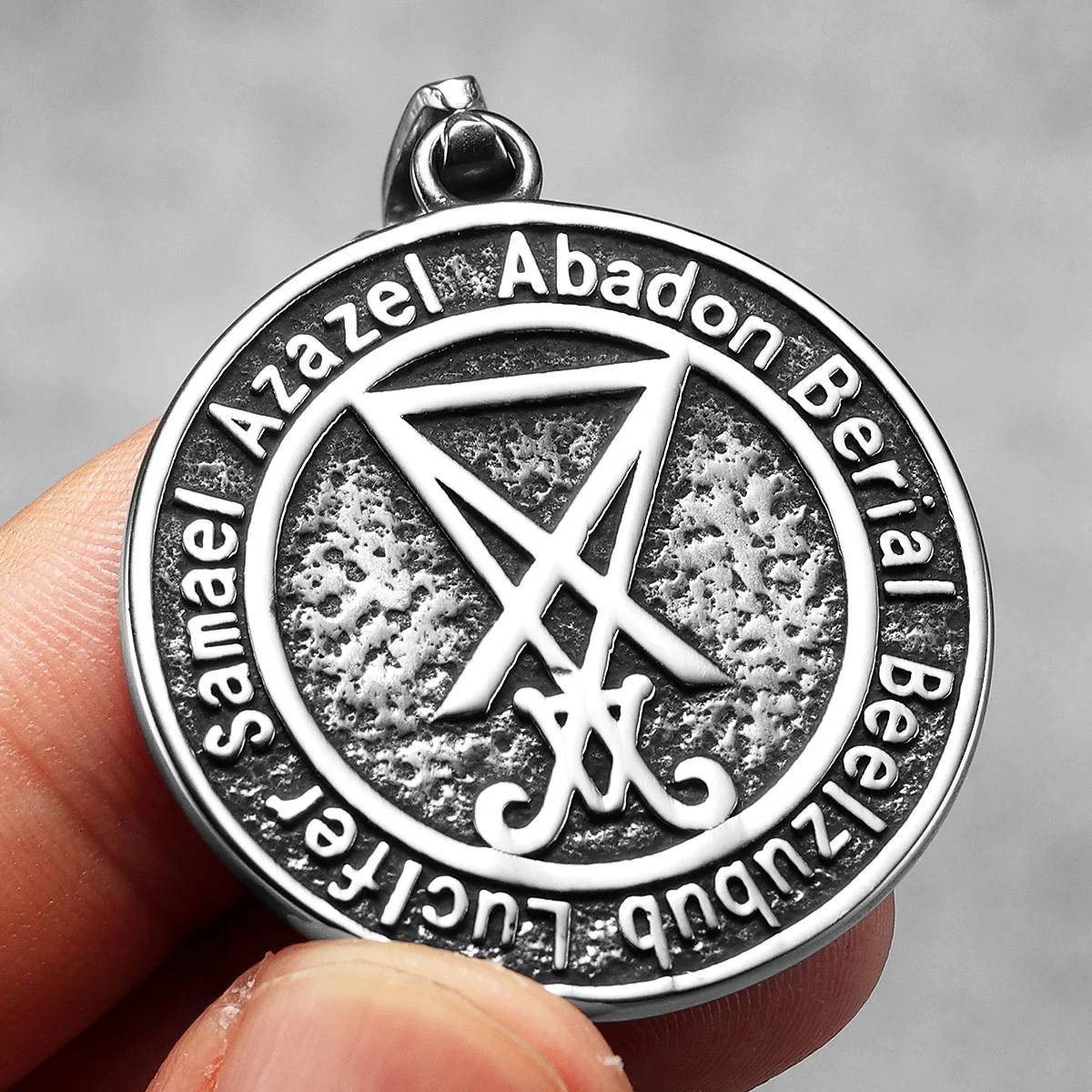 Hell Demon Satan Lucifer Stainless Steel Men Necklaces Pendant Chain Powerful Amulet Vintage For Women Jewelry Gifts Wholesale