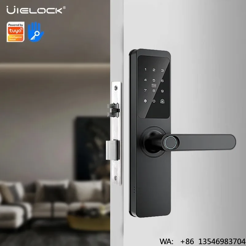 /TTlock F1-1 Smart Keyless Entry Fingerprint Door Lock Handle Aluminum Wood Door C-level Wi-Fi/ Networked Lock