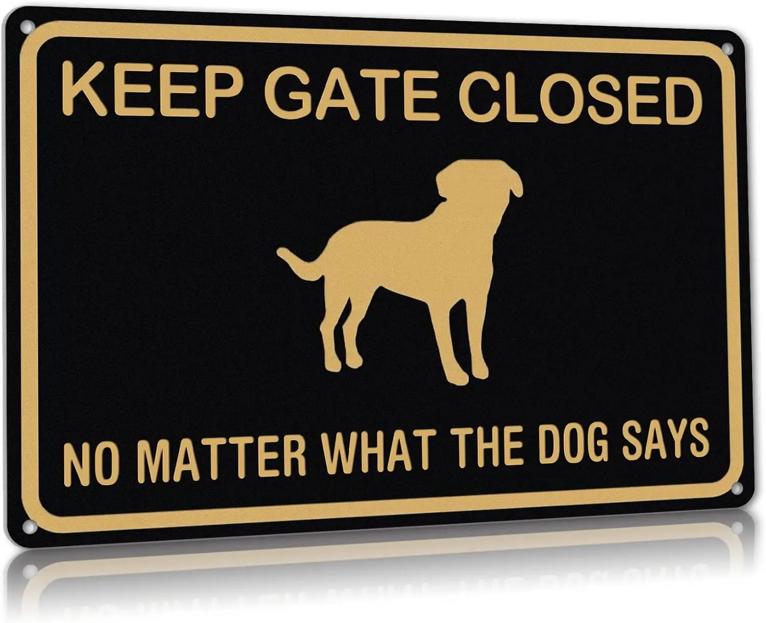 Please Keep Gate Closed Dogs in Yard Reto Vintage Metal Tin Signs for Lawn Garden Yard Signs 8X12 Inch