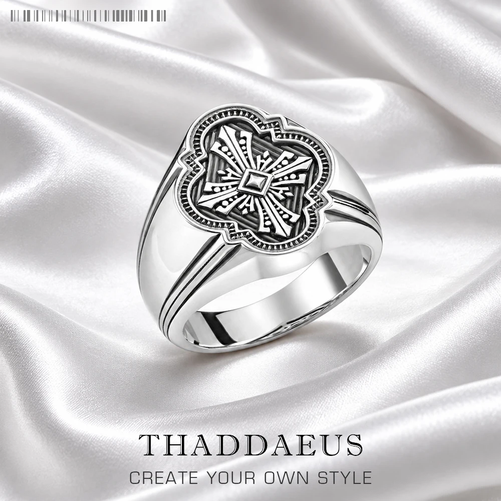 Ring, klassisches Kreuz, feiner Schmuck für Damen und Herren, 2023, Sommer, brandneues persönliches Glücksgeschenk aus 925er Sterlingsilber