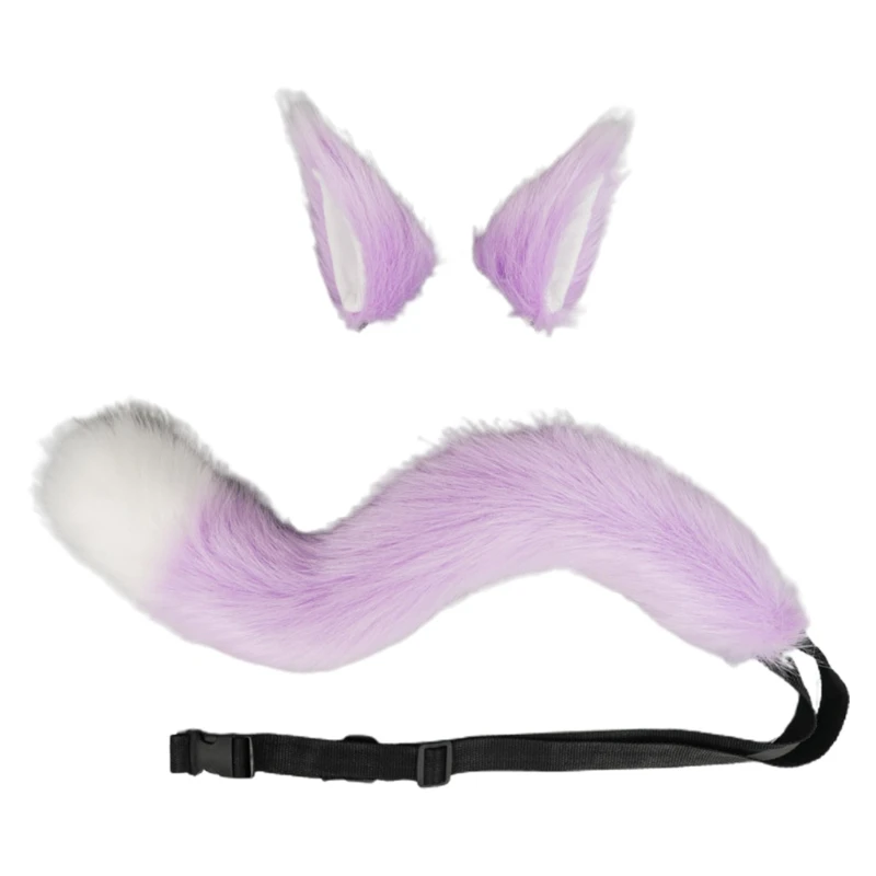 Plush Hairpin Ears Hair Clips Tail Set Furry Costume Headpiece Anime Fancy Dress Cosplay Drop Shipping