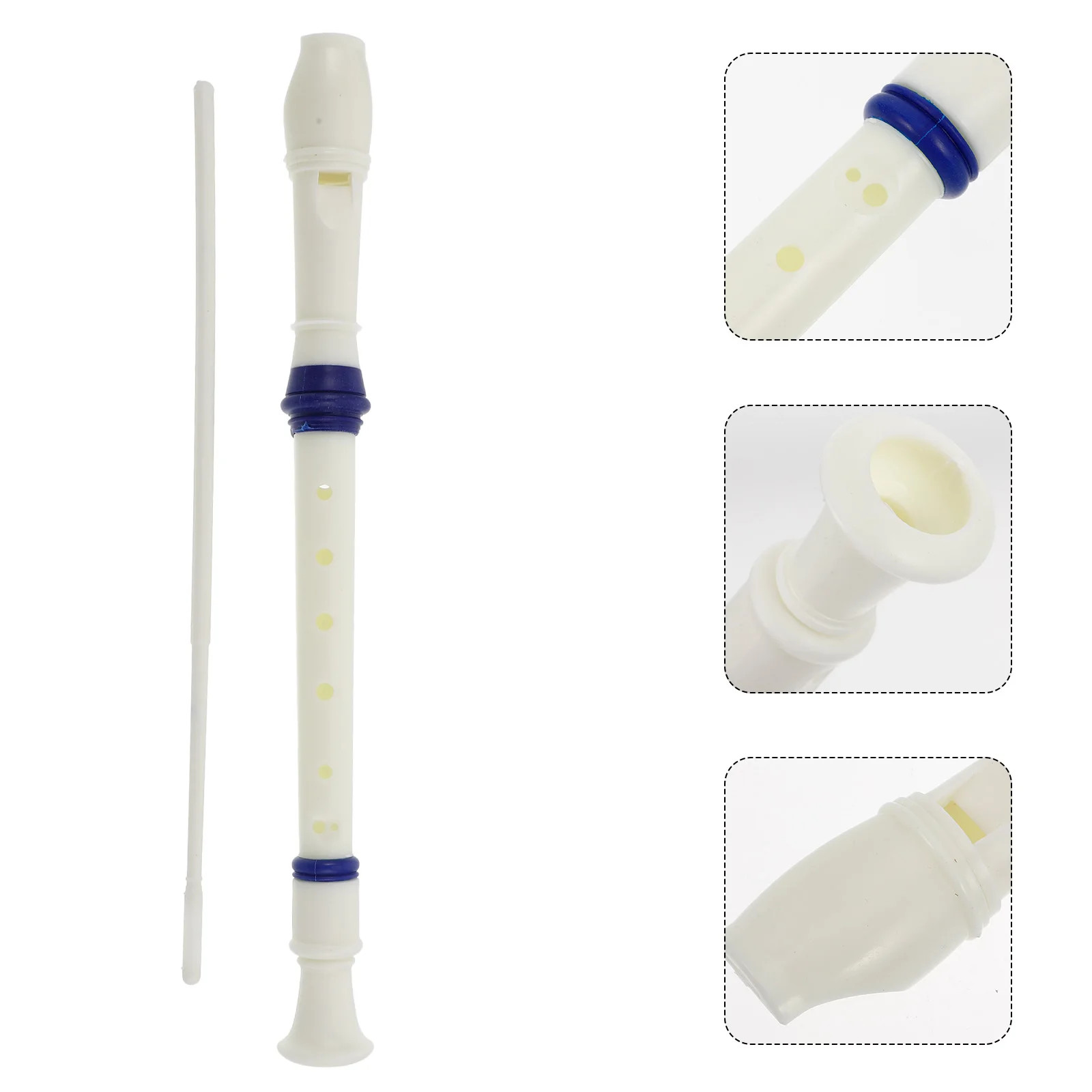 

Clarinet Recorder for Learning Material White Classical Music Instrument Student