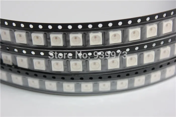 Chip LED RGB Digital direccionable individualmente, 100, 1000 unids/lote, WS2812B (4 pines), SMD 5050 W/ WS2811