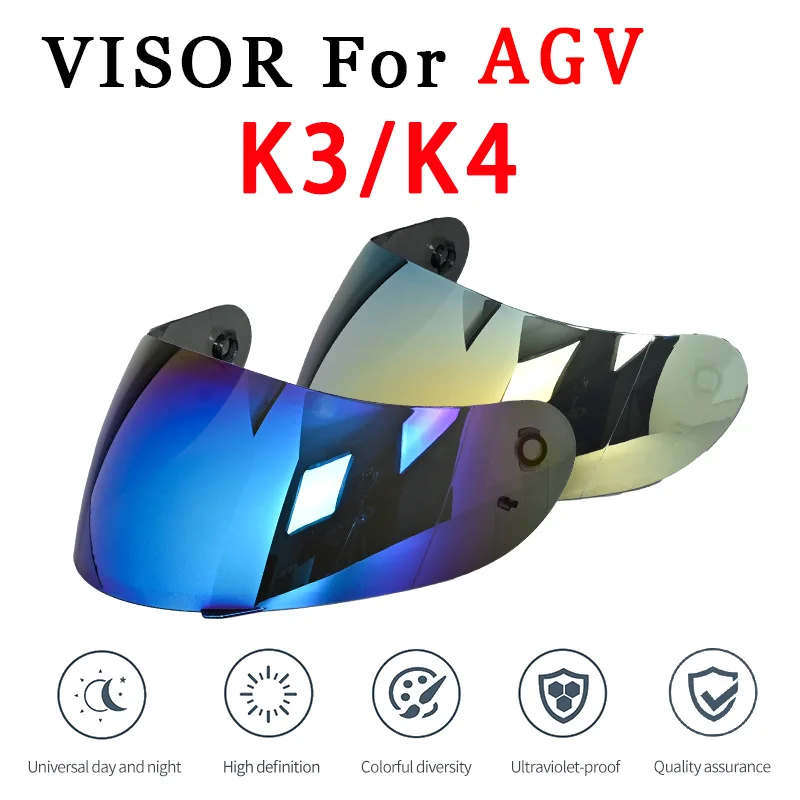 

Motorcycle Helmet Full Face Shield Visor Lens Shield FOR AGV K3 K4 Motocross Helmet Motorbike Helmets Sun Visor for AGV K3 K4