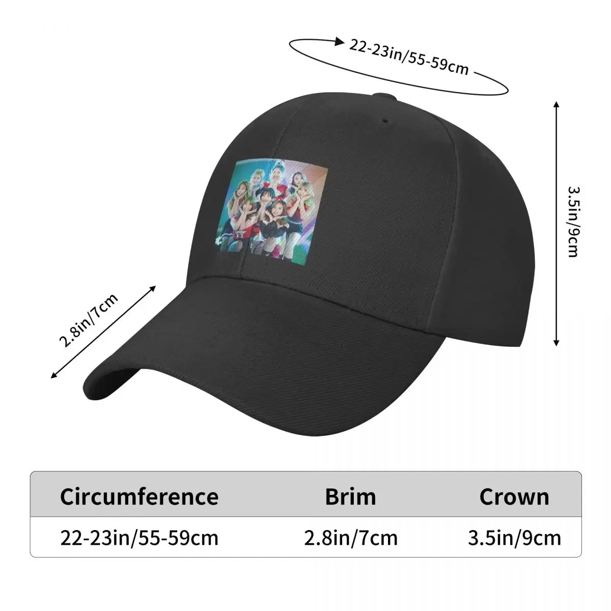 TWICE Baseball Cap For Men Cotton Hats Adjustable Hat Fashion Casual Cap Truck Driver Hat