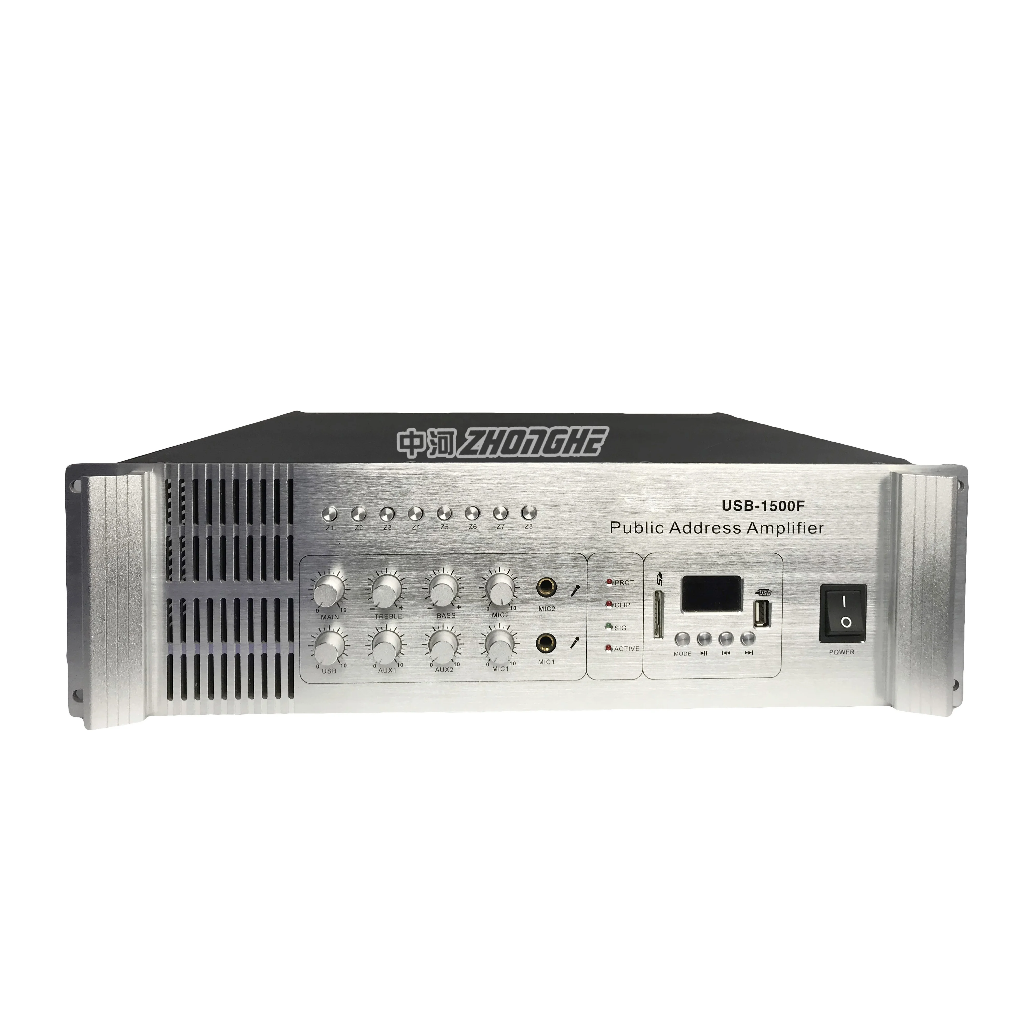 

USB-2000F professional pa system audio power amplifier 3u 1000W 8 channel power amplifier