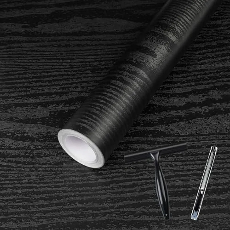 

Wood Contact Paper with Scraper Paper Cutter - Fau Wooden Grain Peel and Stick Wallpaper - Waterproof Self-Adhesive Thicken Vin