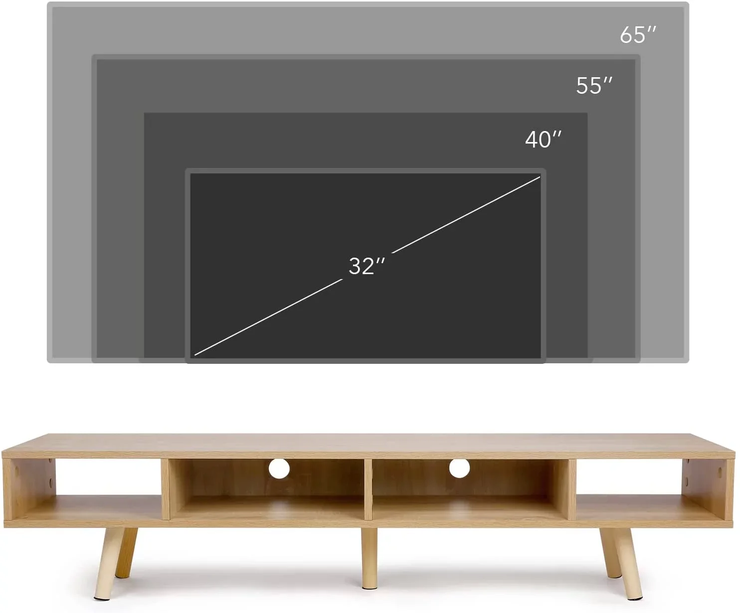 VOWNER Modern TV Stand Table for TV up to 65\