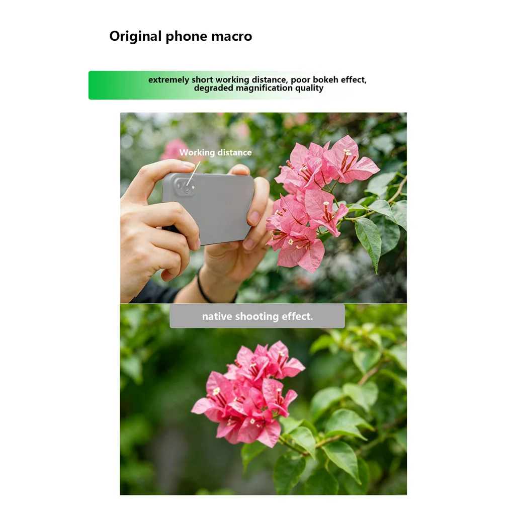 Handy-Kameraobjektivfilter, 135-mm-Makroobjektiv für Mobiltelefone, 30–150 mm Arbeitsabstand, Objektive für iPhone und Android. – Detail 9