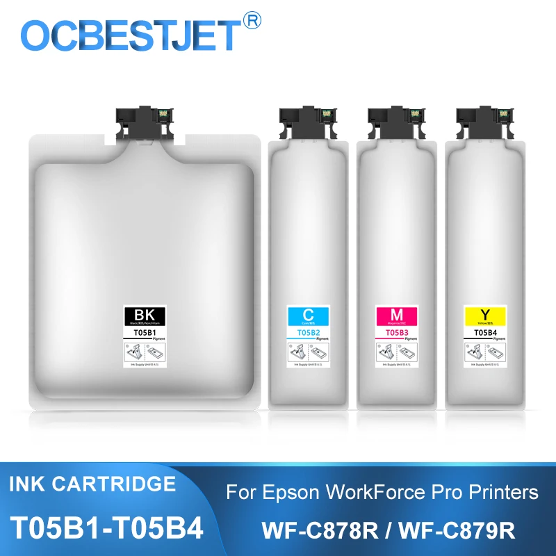 

4Colors/Set T05B1 T05B2 T05B3 T05B4 Ink Cartridge With Pigment Ink For Epson WorkForce Pro WF-C878R WF-C879R C878R C879R Printer