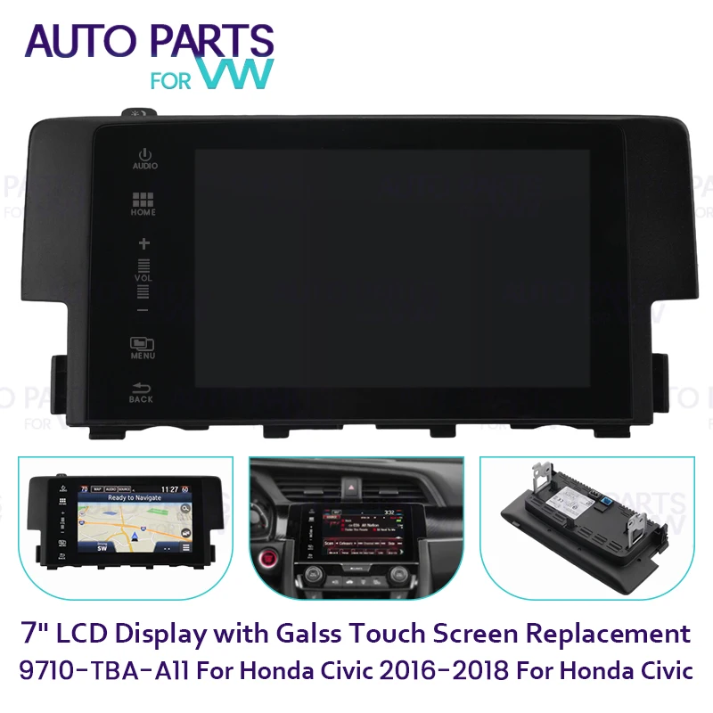 For Honda Civic 2016-2018 7 Inch Original Car Radio LCD Touch Screen Display Monitor 39101-TGG-A01 TBA TBC A31 TEG A02 M1