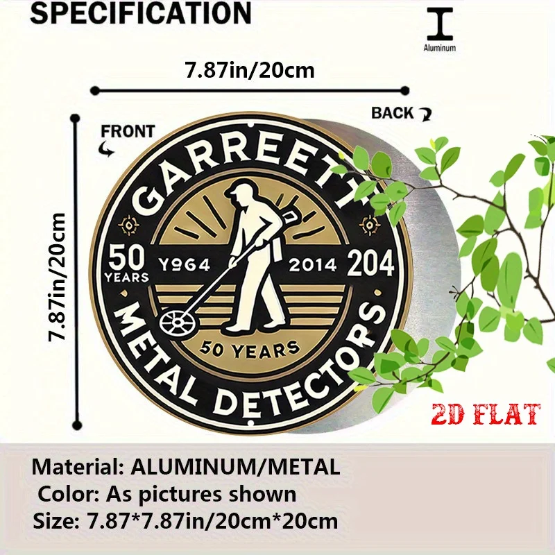 CIFBUY Vintage Prospector Tin Sign Round Aluminum Wall Art Waterproof Durable Metal Plaque For Man Cave Garage Cafe Western Deco