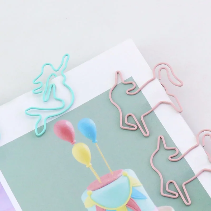 

Mint Mermaid Pink Cute Color Paper Clip Student Supplies Stationery Planner Clips Paper Clips Decorative Cute Clip Metal