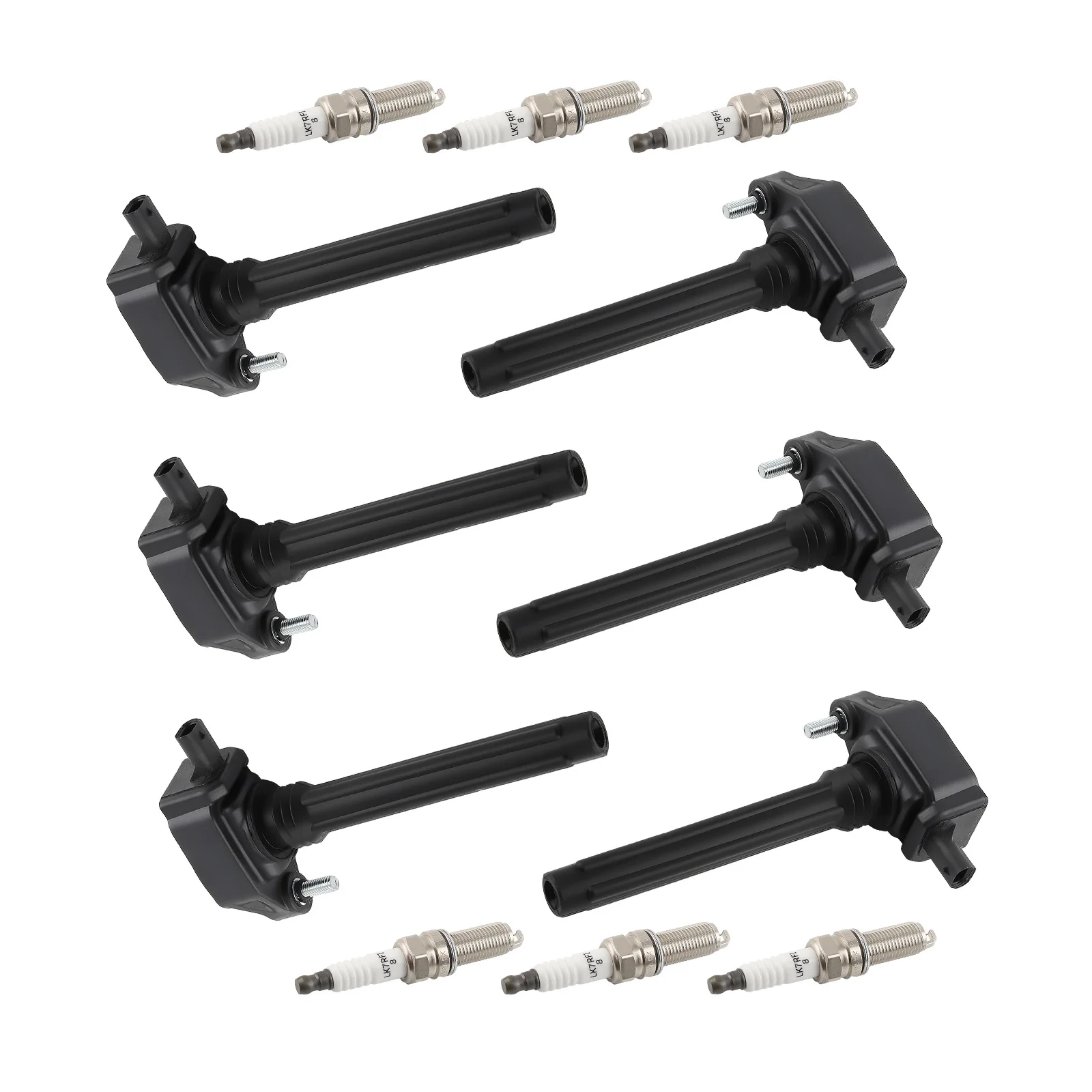 6pcs Ignition Coils & Spark Plug for Chrysler Jeep Dodge Ram 3.6L V6 for RAM ProMaster 1500 2500 3500 3.6L V6 UF-648 97390