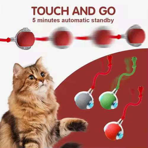 New Cat Interactive Ball Toy,Automatic Rolling Cat Ball Rechargeable,Smart Kitten Interactive Toy,Intelligent Balls Toy for Cat - Image 6