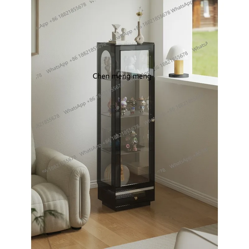 

Light luxury display wine cabinet, living room sofa side cabinet, modern simple household bookcase, dust-proof