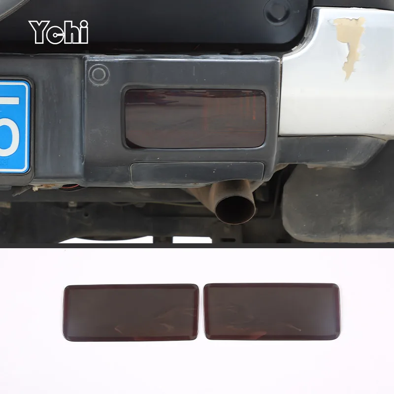 For Toyota FJ Cruiser 2007-2021 ABS Black Car Rear Fog Lamp Cover Sticker Car Exterior Protection Accessories