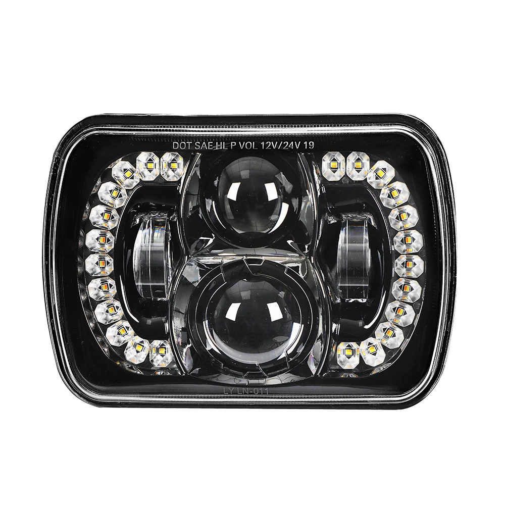 5X7 6X7 Led Headlights With Hi/Lo Beam Headlamp With DRL For Jeep Wrangler Yj Cherokee Xj Ford KAMAZ GMC Toyota Trucks