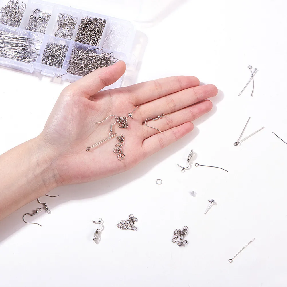 

1 Set Diy Earrings Accessories Metal Earring Materials Silver Plated Hypoallergenic Simple Chic Design For Women Jewelry Making