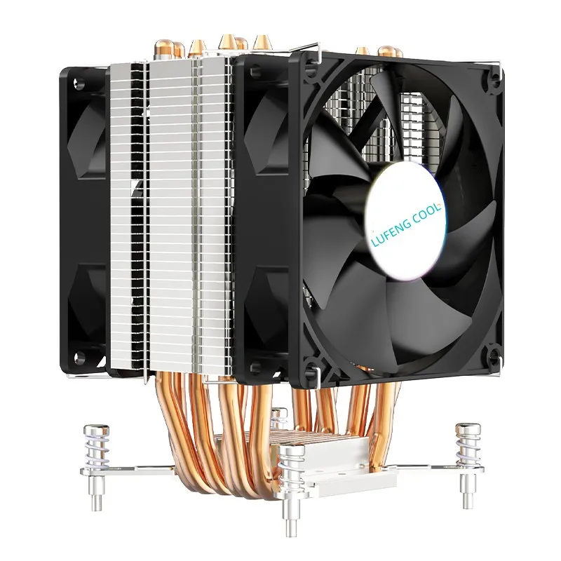 4 Heat Pipes CPU Cooler 4 Pin PWM RGB for Intel LGA 2011 1700 1200 1150 1151 115X 1366 X99 X79  PC Quiet CPU Cooling  90mm Fan