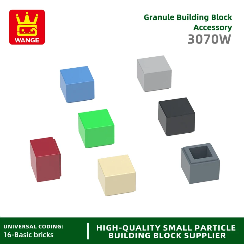 20Pcs/lot 3070W 2x1 Tile Square Cap Changeover Block Moc Color Accessories Compatible with Brick DIY Children's Toy Assembly