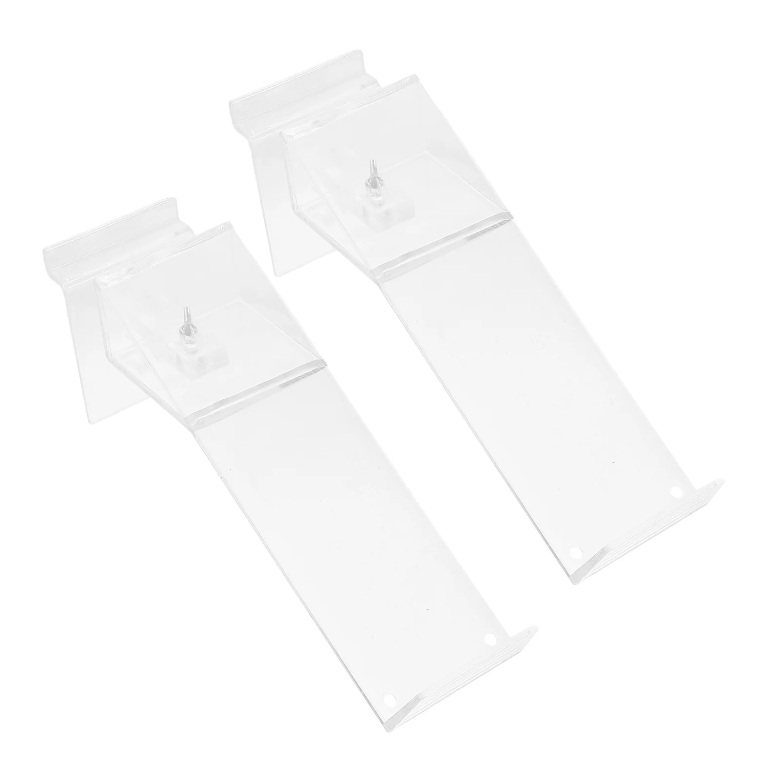 2Pcs Shoe Display Clear Shoe Retail Shop Display Rack Show Rack Stand Sandals Support Transparent Plastic Shoe Holder Store Disp