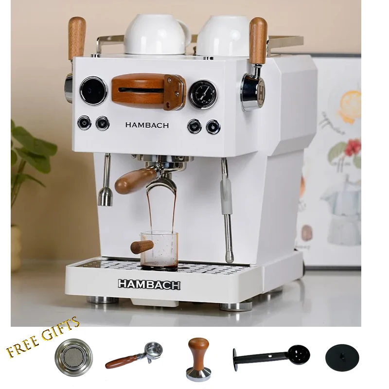 Hambach DR7116 20Bar Máquina de café expreso semiautomática Máquina de café expreso comercial para tiendas profesionales de té de la leche