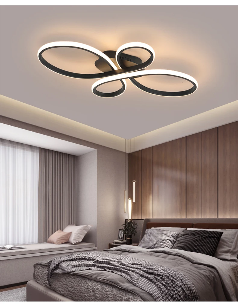 Modern Floor LED Ceiling Light Remote Control Nordic Ceiling Lamp For Living Room Bedroom Dining Room Home Indoor Lighting Decor
