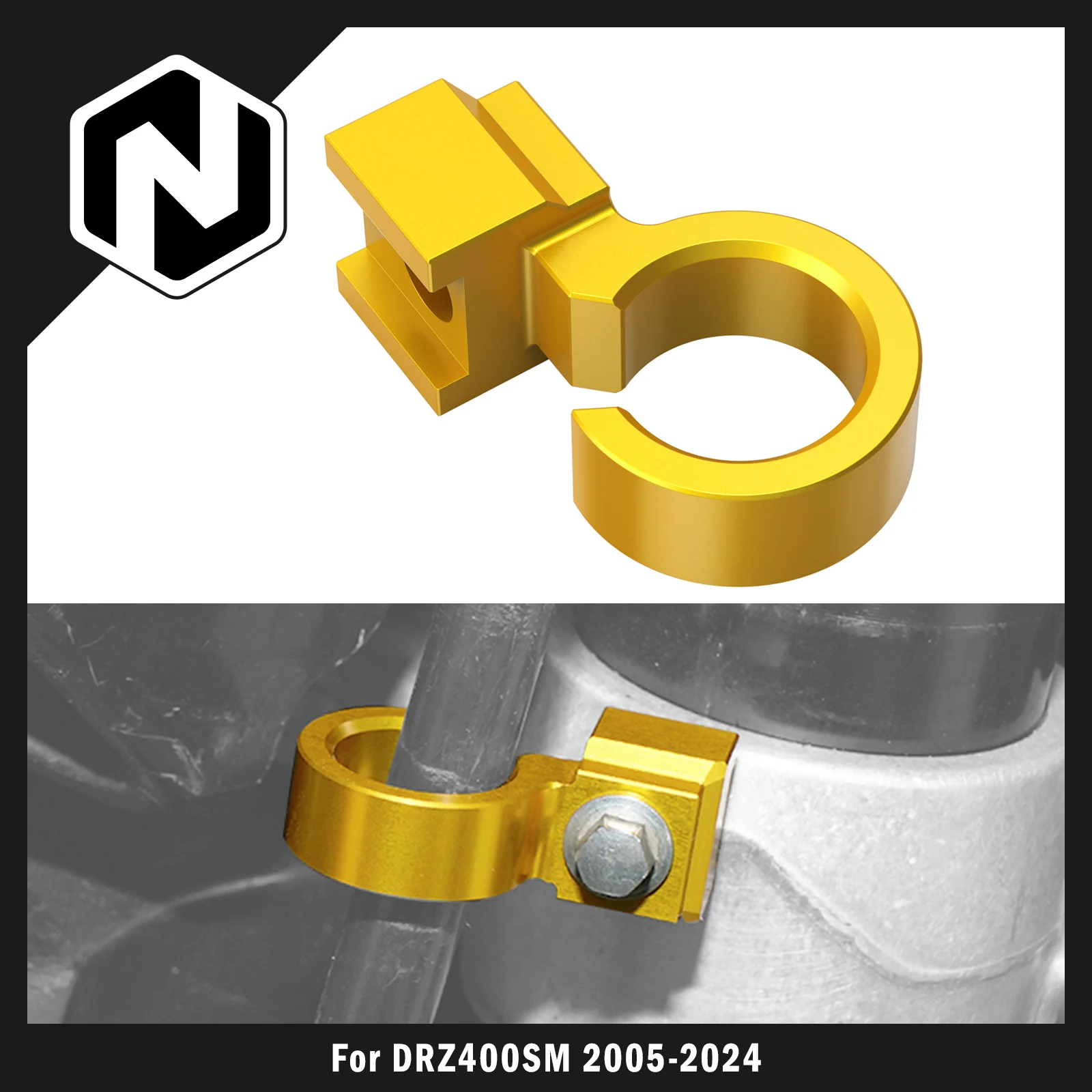

NICECNC For Suzuki DRZ400SM DR-Z 400SM 2005-2024 RMX450Z RMX 450Z 2010-2011 Motocross Front Brake Hose Line Cable Clamp Holder