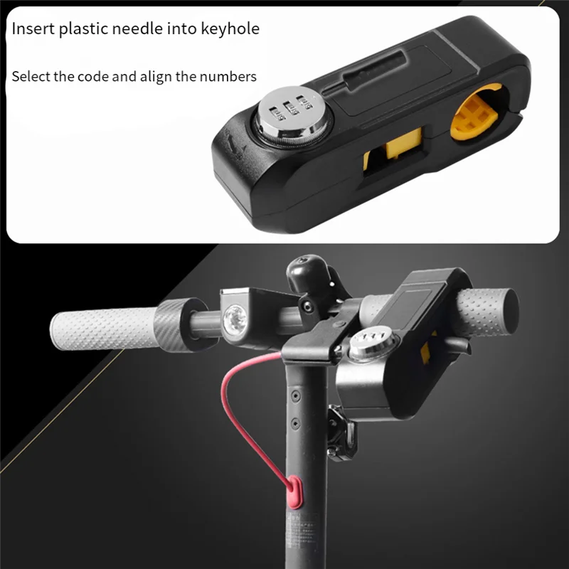 

HOES-E-Scooter Grip Lock, защитные замки, руль, трубка, тормозной рычаг, блокировка диска для Xiaomi M365 PRO, черный, простая установка