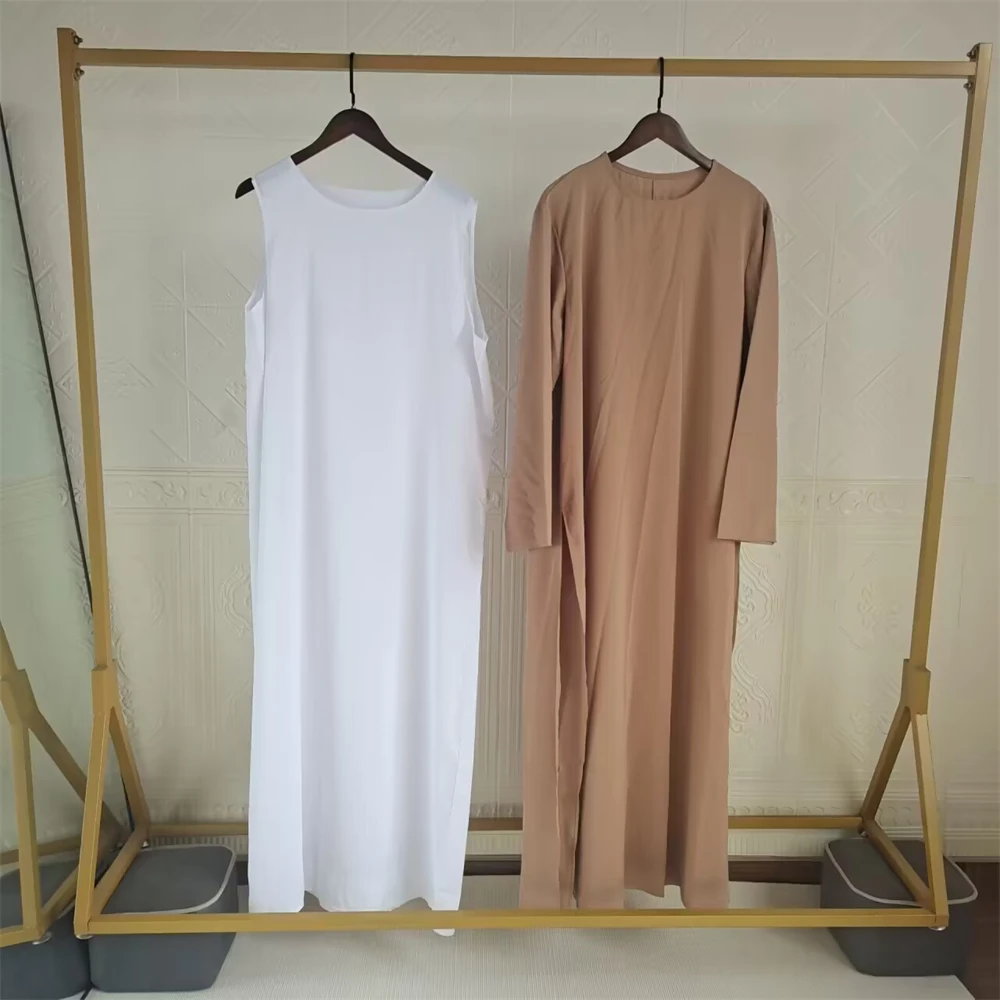 

2PCS Women Muslim Maxi Dress Morocco Kaftan Dubai Abaya Saudi Arabic Robe Marocain Abayas Femme Musulman Caftan Prayer Garment