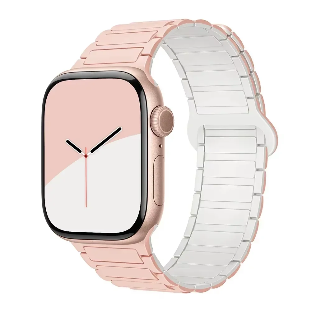 Magnetisches Armband für Apple Watch 46mm 45mm 44mm 42mm 49 40 Silikon-Armband iWatch Series 12 11 10 9 8 7 Se Ultra 3 4 – Detail 3