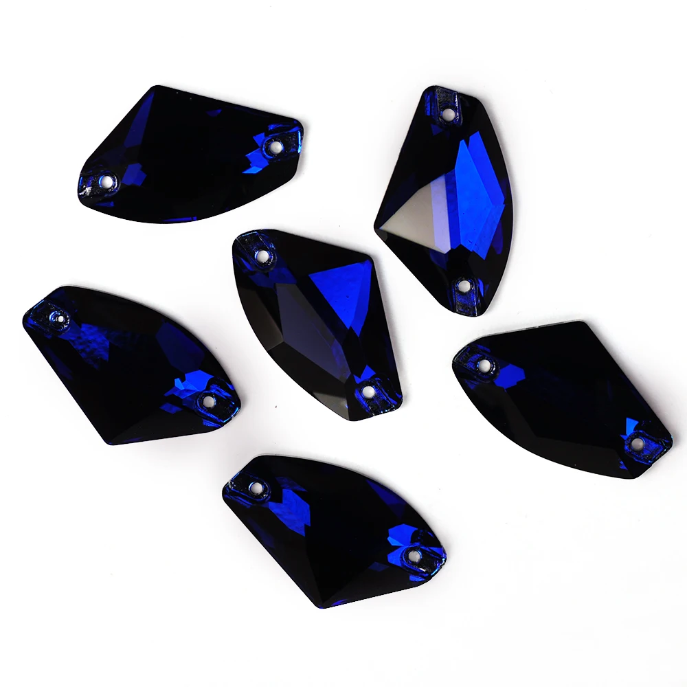 YANRUO 3256 Galactic Cobalt Blue Glass Sewn Rhinestones Ornaments to Sew on Clothes Handicraft Accessories