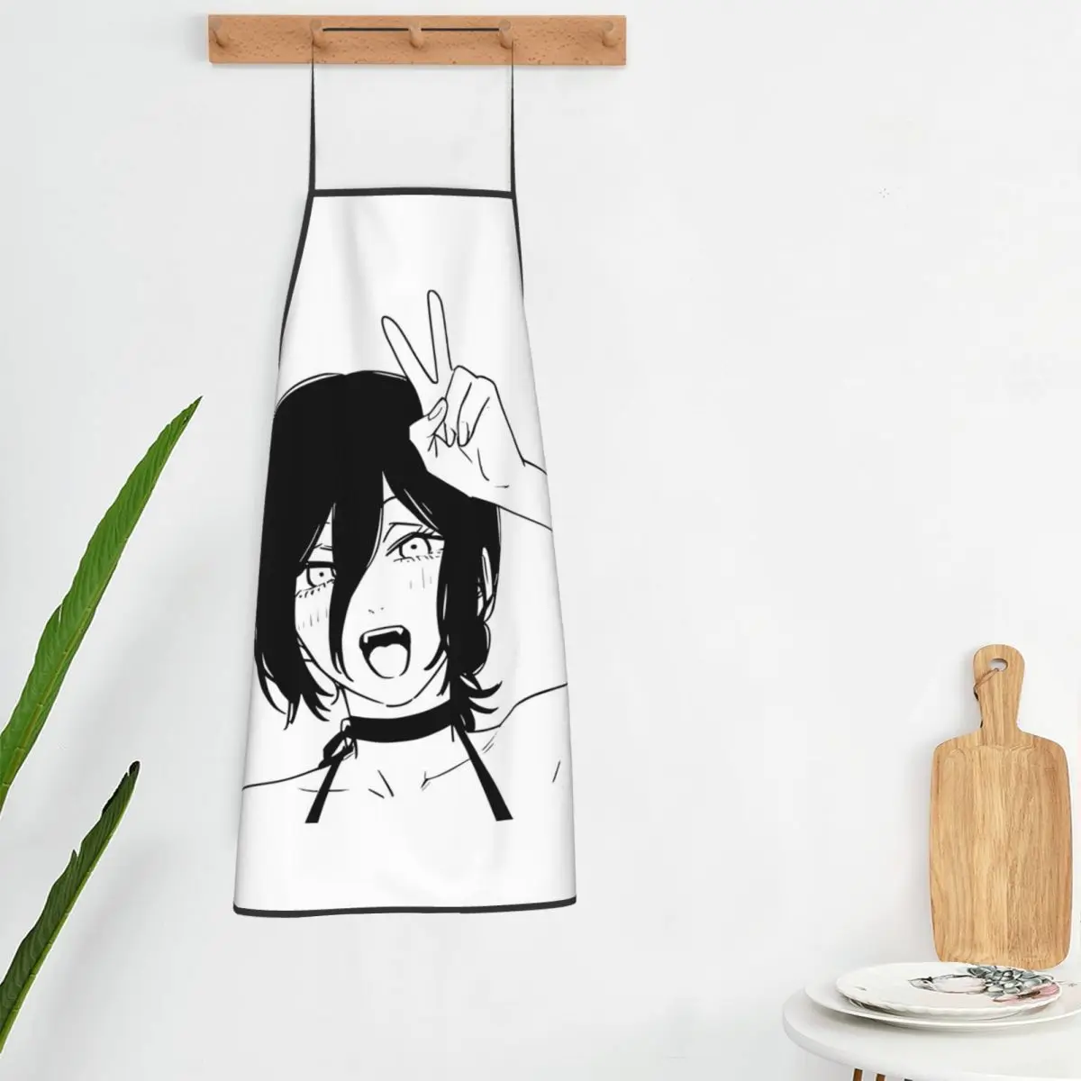 Anime Chainsaw Man Reze Aprons Chef Cooking Tablier Waterproof Bib Kitchen Cleaning Pinafore for Women Men Gardening