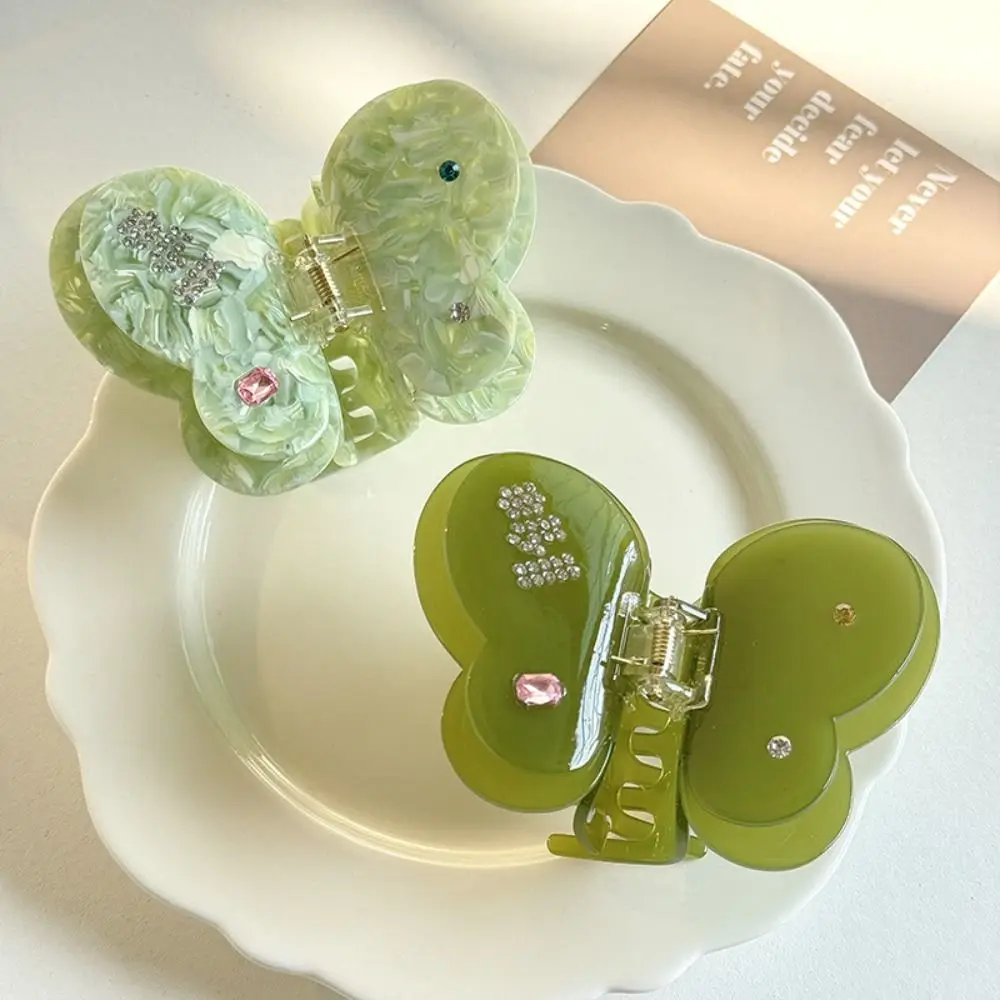 

Creative Acetic Acid Acetate Butterfly Hair Claw Diamond Bowknot Bow Hair Clip Headdress Shark Clip Girl