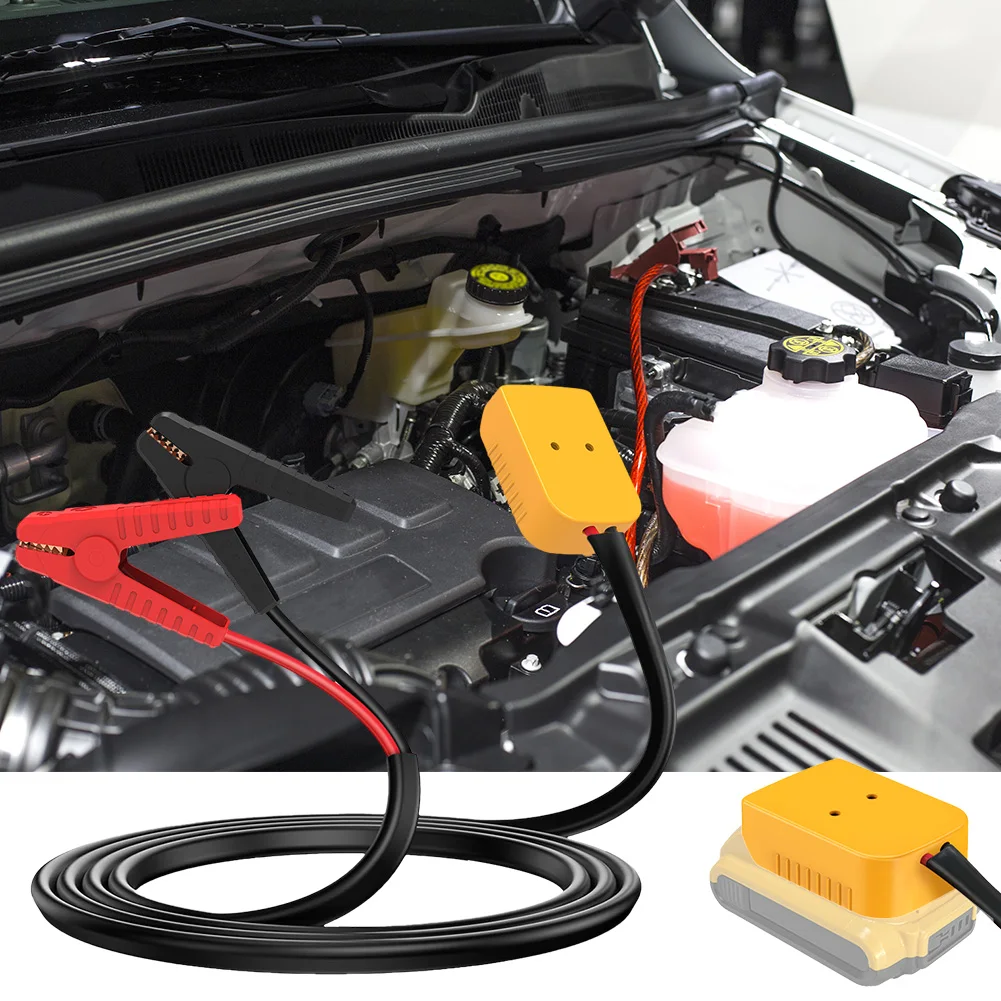 สายจั๊มพ์สตาร์ท 8AWG สายบูสเตอร์สำหรับรถยนต์ สำหรับแบตเตอรี่ De.walt 18V/20V