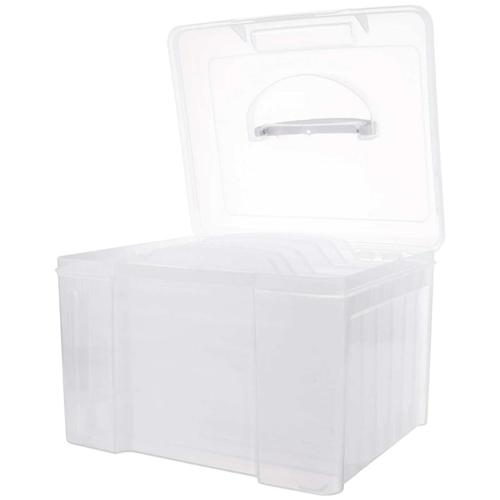 

Storage Box Picture Organizer Craft Containers Clear Plastic Boxes Lightweight Portable Photo Keeper Sturdy Durable Safe Use