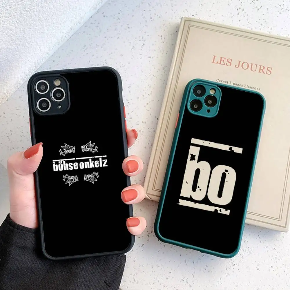 B-Bohse O-Onkelz Band Phone Case For IPhone 14 11 12 13 Mini Pro Max 8 7 Plus X XR XS MAX Translucent Matte Covers