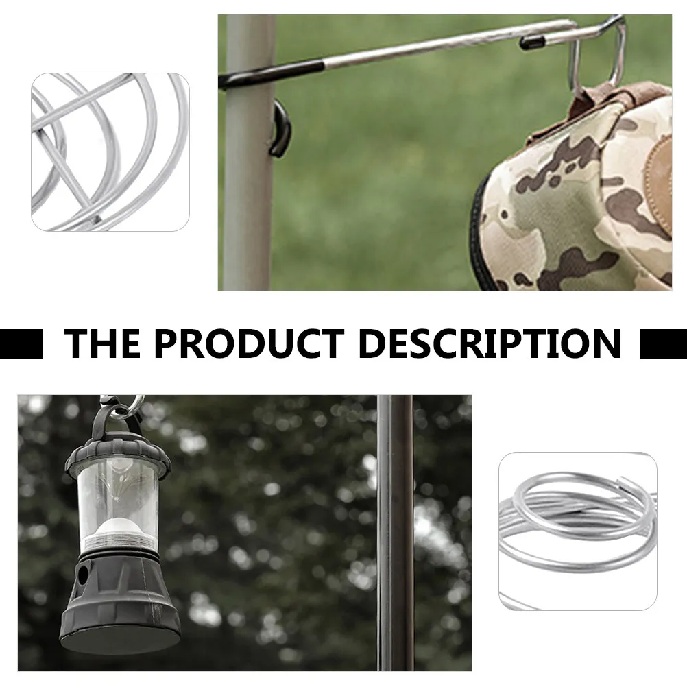 2Pcs Anti Slip Light St Hooks for Camping Travel Hiking Fishing Hanging Lights Clothes Lanterns Bags Tent Lamp Hooks Outdoor view 6