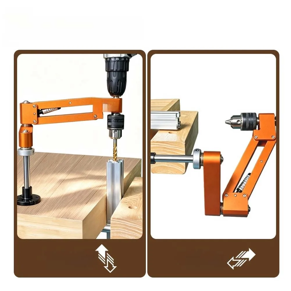 Cantilever Tapping Arm Stand For Hand Electric Drills Tapping Guide Tool Horizontal Vertical Tapping Assistant Aluminum Alloy