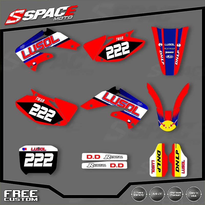 

Наклейки и графика SPACE для мотоциклов HONDA CRF450 2002-2004 (2002, 2003, 2004), комплекты наклеек для эндуро 02-03, 04, 09