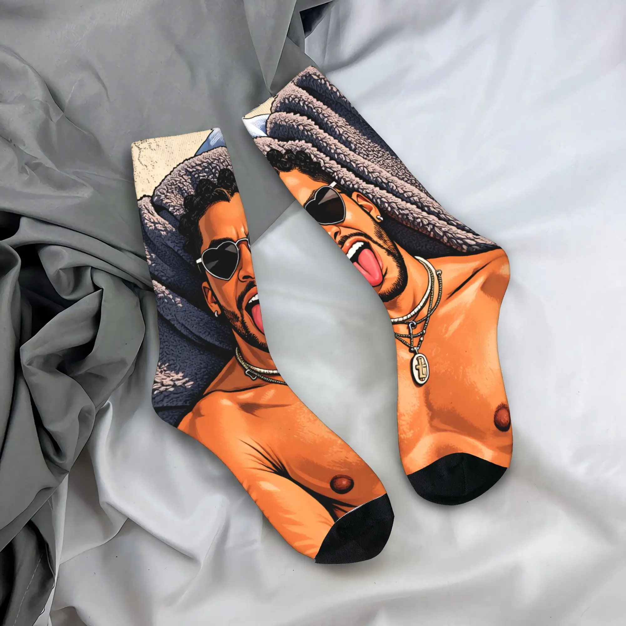 

The Only Thing More Powerful Than Hate Is Love Bads Bunnys Stockings Adults Men Socks Breathable Socks Autumn Running Sports