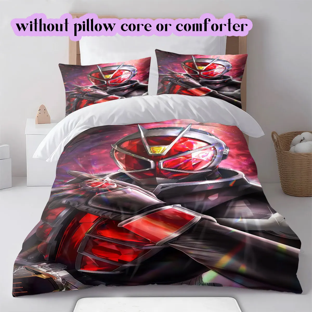 Kamen Character Soft and Comfortable Duvet Cover, Children's Bedding Set Gift, Extra Large Size, Various Sizes Available