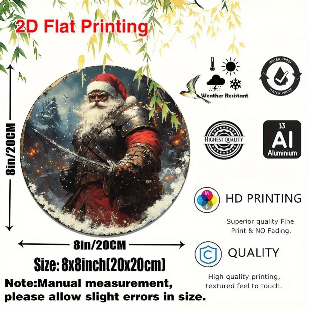 Брендовая алюминиевая круглая вывеска 8x8 дюймов 2D Flat - Кухня Домашний декор в деревенском стиле, настенная подвесная табличка, идеальный подарок на весенний день отца