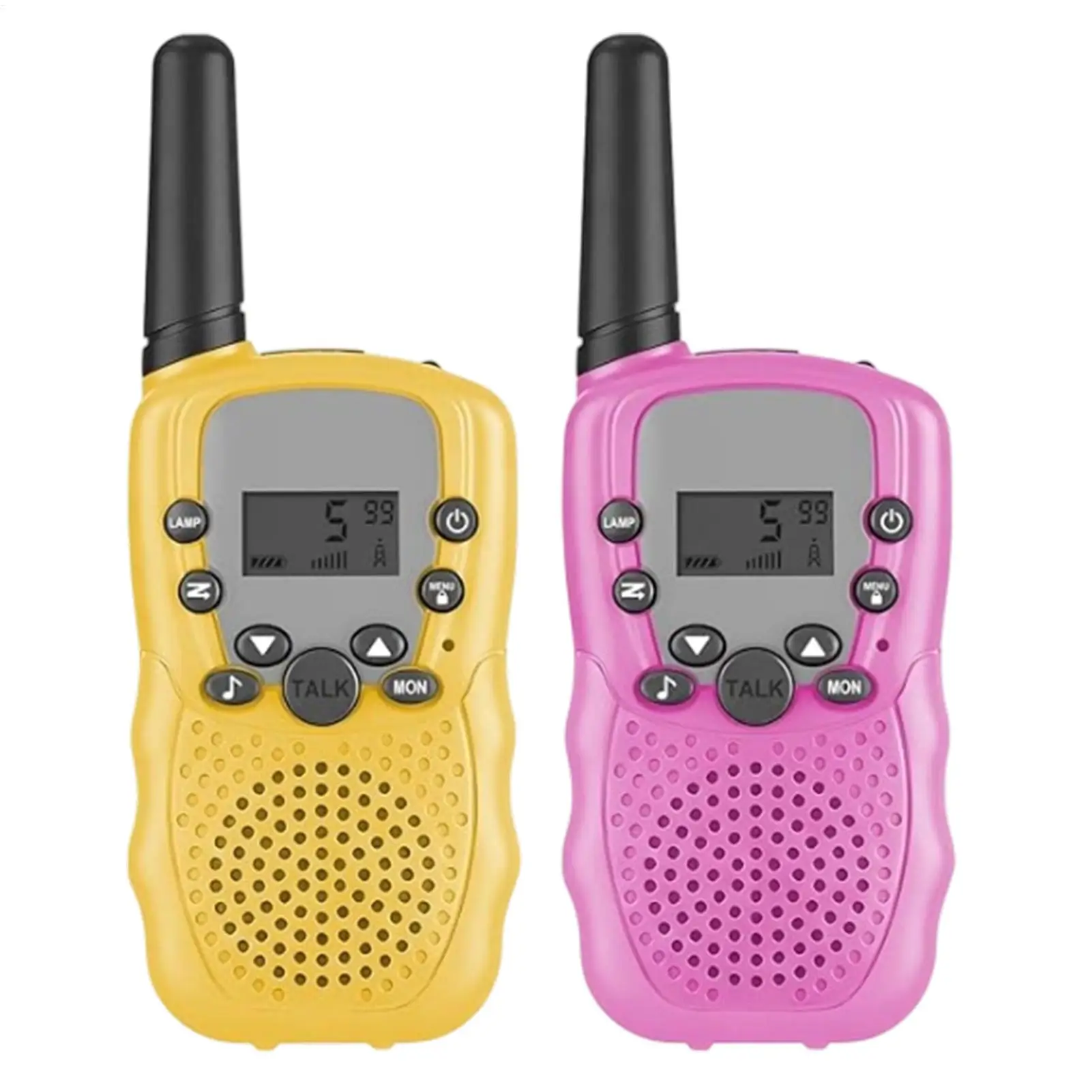 Walkie Talkies for Kids 2 Pieces Long Range Toy Small Walkie Talkies with LCD Display for Communication Camping Hiking Game Play